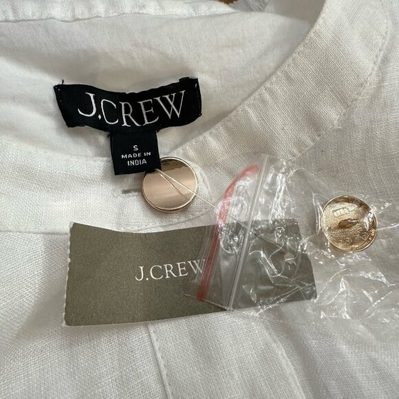 J.Crew Raw-hem mini shirt-dress in linen - Picture 3 of 6